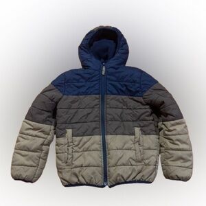 Place Kids Puffer Jacket - Blue, Gray, Tan